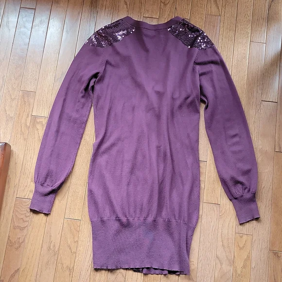 Long Tall Sally Cardigan w Sequin Shoulder Detail - Picture 5 of 5